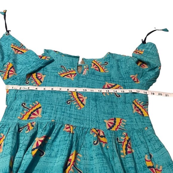 Womens Round Neck Printed A-Line Dress, size - Picture 6 of 7